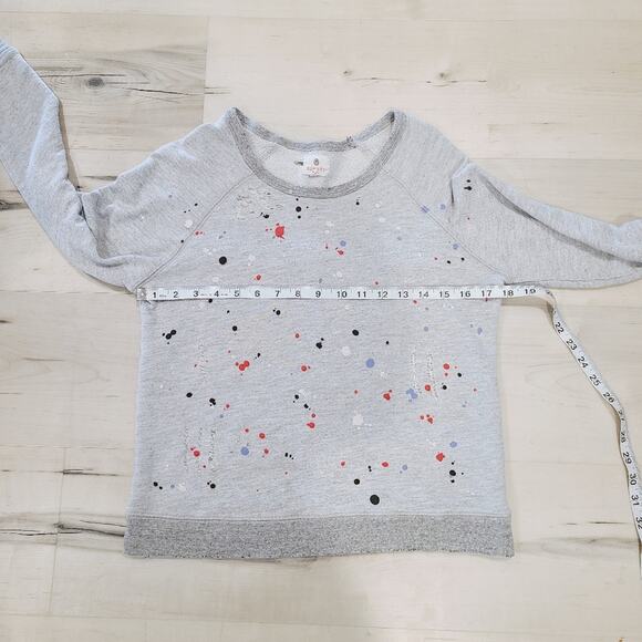 Sundry Distressed Paint Splatter Sweatshirt - Picture 5 of 6